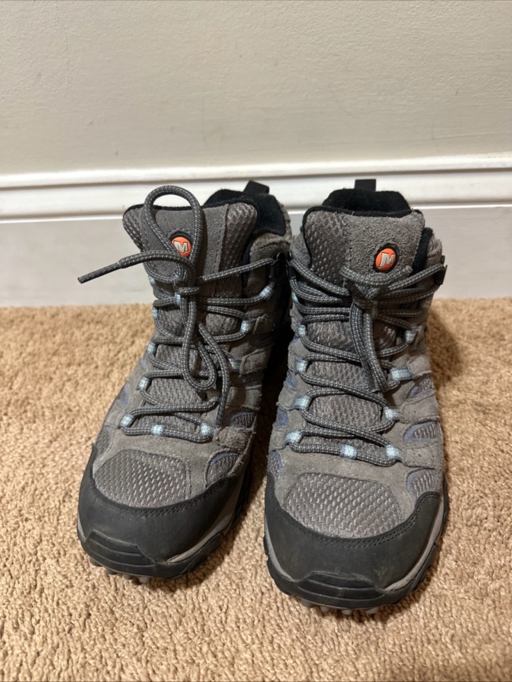 Merrell Women's Moab 2 Mid Waterproof Hiking Boots Granite Size 8 J06054W